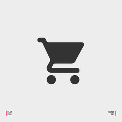 Shopping Cart Icon, flat design best vector icon