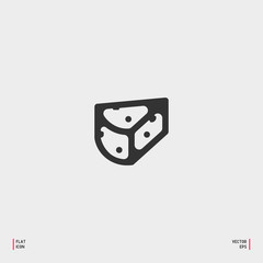 Cheese icon filled flat sign solid pictogram isolated on white logo