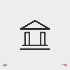 An of an ancient greek or roman temple with columns or pillars