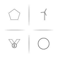 Education And Science simple linear icons set. Outlined vector icons
