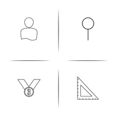 Education And Science simple linear icons set. Outlined vector icons