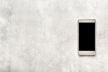 Mobile phone with black screen, cellphone mockup