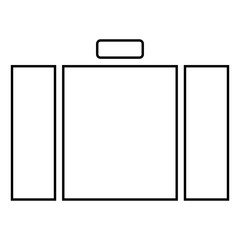 Suitcase icon black color illustration flat style simple image