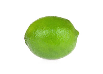 Lime. Green fruit isolated on white background