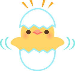 卵の殻をかぶったヒヨコ © logistock