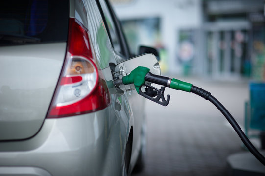 Car refueling on a petrol station.
