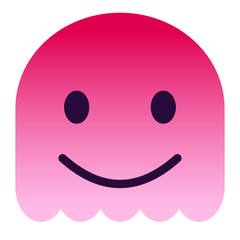 Obraz premium freuendes Emoticon - pinker Geist