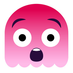 Emoji staunend - pinker Geist