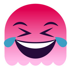 Emoji Tränen lachend - pinker Geist