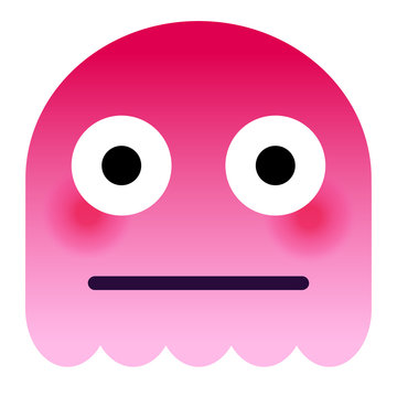 Emoji peinlich - pinker Geist