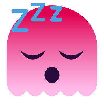 Emoji schlafend - pinker Geist