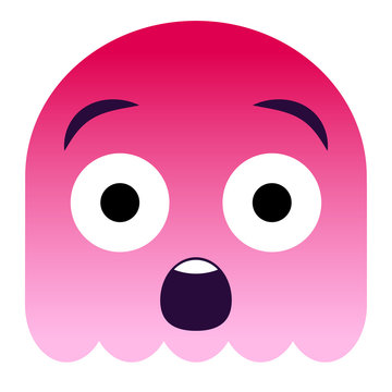Emoji staunend - pinker Geist