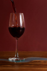 Alcohol drinks on dark solid background 