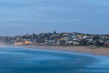 Naklejka na ściany i meble Residential houses view along Sydney Northern Beaches coastline.