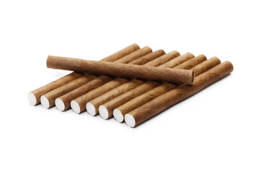 Cigarillos isolated on white background