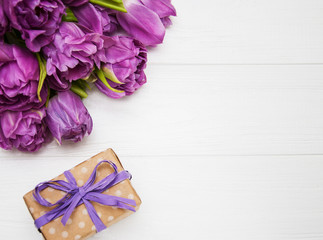 Spring tulip flowers