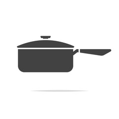 Cooking pot icon vector