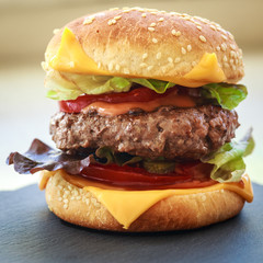 hamburger cheeseburger maison