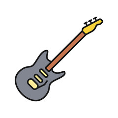 Electric guitar color icon