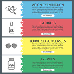 Ophthalmology web banner templates set