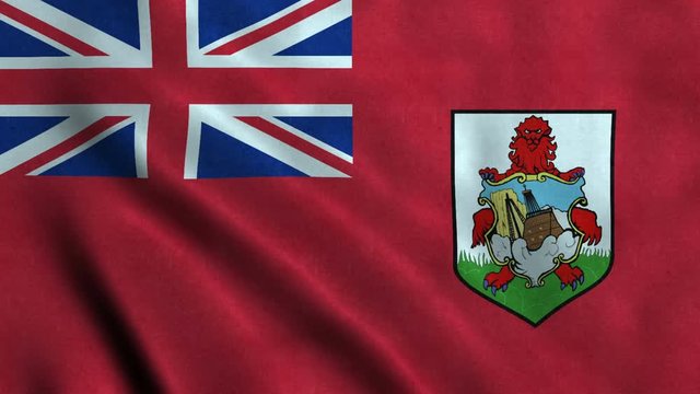 4K Seamless Loopable Flag of Bermuda