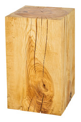 wood stump isolated on white background