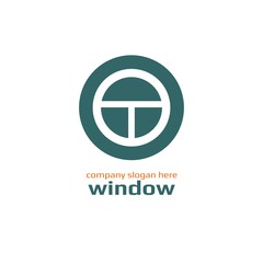 Vector of window icon. Business icon for the company. Logo for Building / Industry. Abstract symbol of window. Vector illustration.