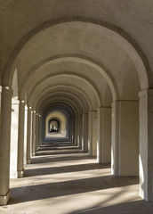 colonnade on cemetery