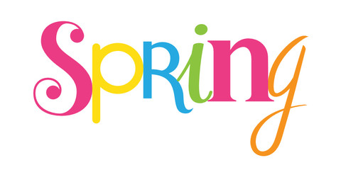 SPRING colourful custom letters icon