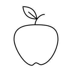 apple fresh fruit icon vector illustration design