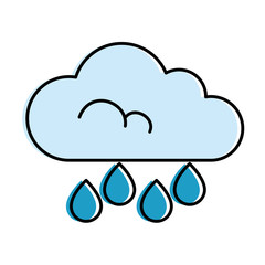 cloud rain weather isolated icon vector illustration design