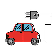 eco car vehicle transport icon vector illustration design