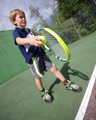 jeune tennisman - service
