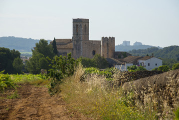 View on the city Sant Pere de Ribes, Garraf, province Barcelona, Catalonia