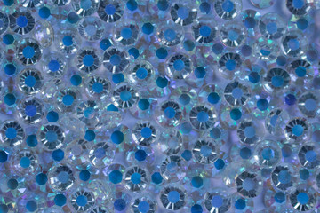 Blue rhinestones background texture