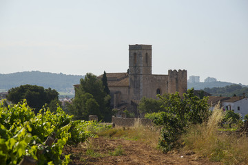 Fototapeta na wymiar View on the city Sant Pere de Ribes, Garraf, province Barcelona, Catalonia
