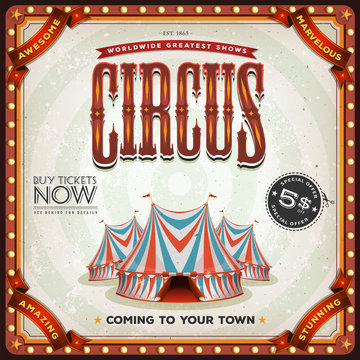 Grunge Square Circus Poster