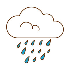 cloud rain weather isolated icon vector illustration design