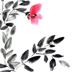 Blossom tree with flower bud