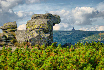Harrachove Kameny in Krkonose Mountain, Krkonoše, Krkonose above Spindleruv Mlyn,