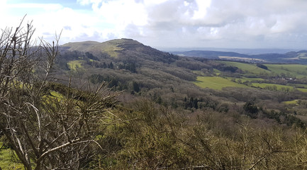 Panorama of the Malvern Hills Worcestershire