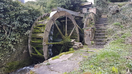 Old wooden waterwheel