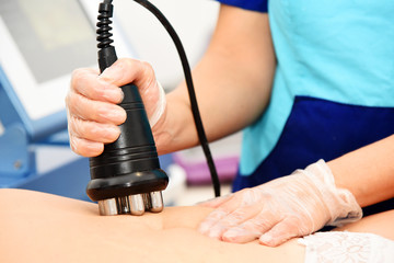 Rf skin tightening, belly. Hardware cosmetology.Body care. Non surgical body sculpting. Ultrasound...