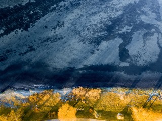 Bodensee Konstanz mit Seeufer, aus Vogelperspektive