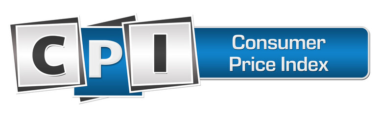 CPI - Consumer Price Index Blue Grey Squares Bar 