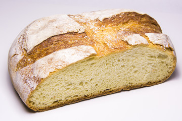 Freshly baked traditional round bread