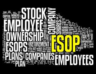 ESOP - Employee Stock Ownership Plan - Word Concepts