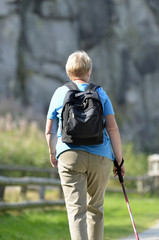 wanderer in landschaft