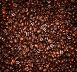 Coffee beans used as background