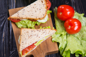 healthy vegetarian sandwich
